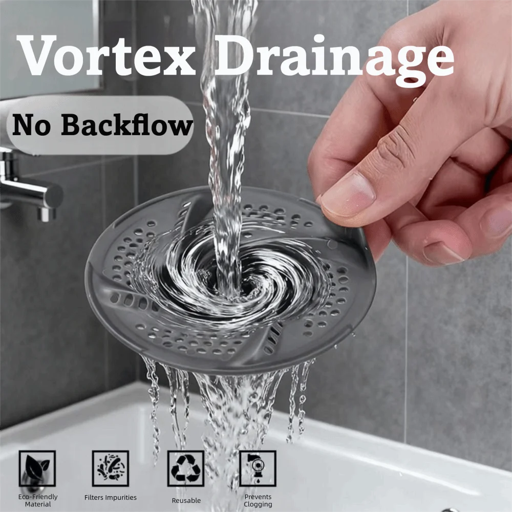 10-Pack Vortex Drain Hair Catcher Strainer – Sink & Bathroom Drain Hair Strainer Babs