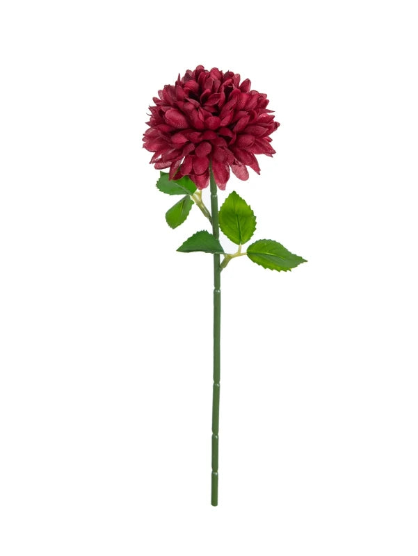Artificial Silk Chrysanthemum Flowers 5/10 Pcs – Wedding Décor Artificial Silk Flowers Babs Burgundy 5 Pieces