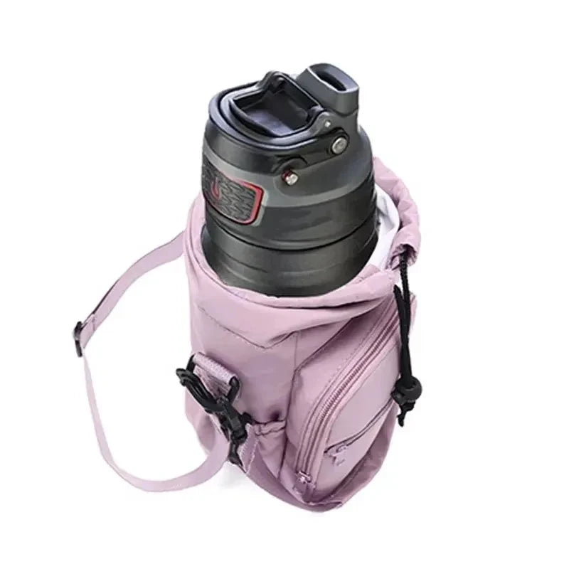 Insulated Water Bottle Bag – Adjustable Strap & Phone Pocket Bottle Carrier Bag Babs
