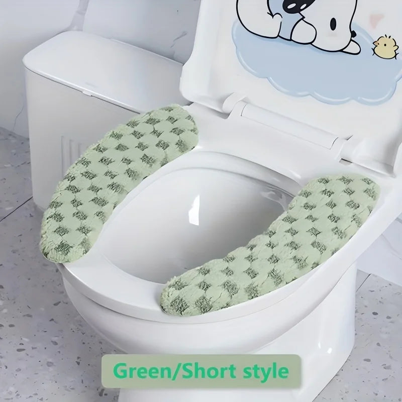 Thick Warm Toilet Seat Cushion Cover – Washable & Reusable Toilet Seat Cushion Babs Green