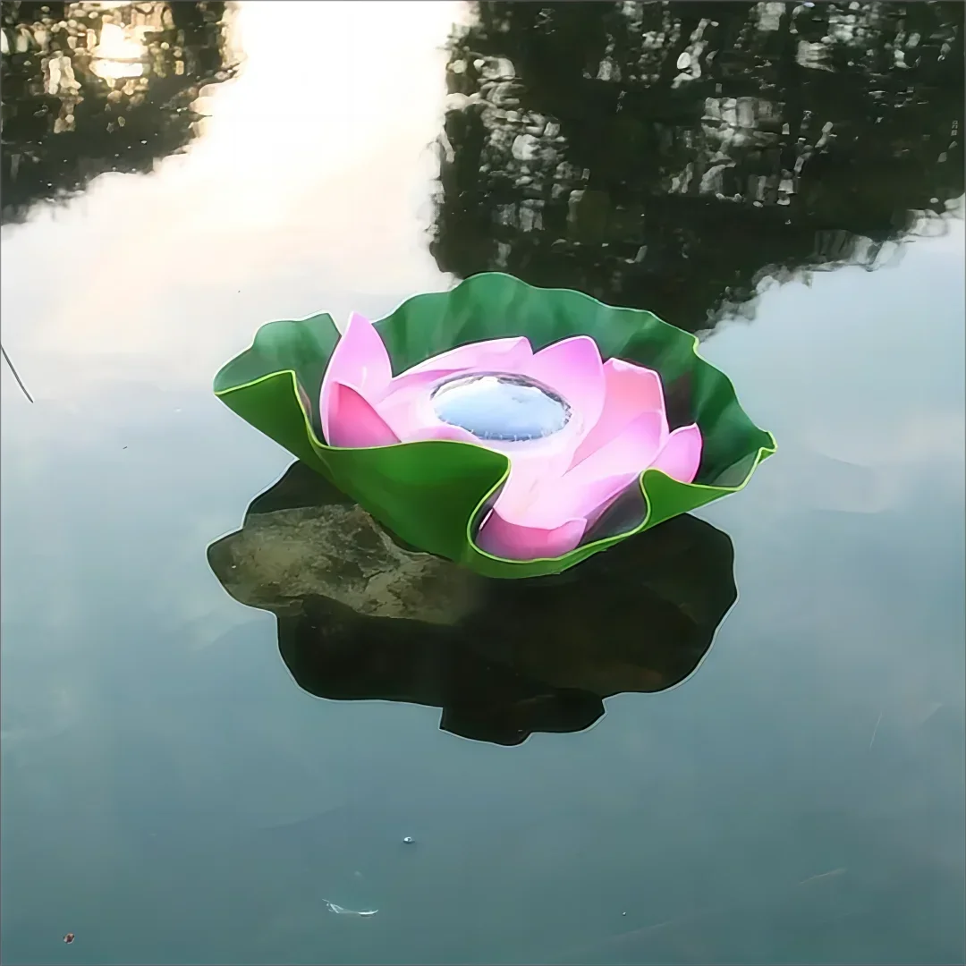Solar Floating Lotus LED Lamp – Pond & Garden Night Light Solar Garden Light Babs C
