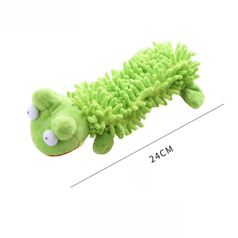 Plush Squeaky Chew Toy for Small Dogs – Fleece Animal Shape Dog Chew Toy Babs frog