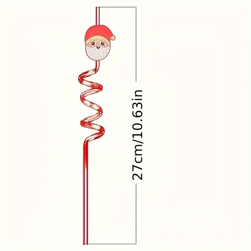 8-Pack Reusable Christmas Party Straws – Holiday Drink Decor Holiday Party Straws Babs