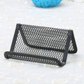 Metal Mesh Business Card Holder Desktop Display Stand Rack Business Card Holder Babs Black