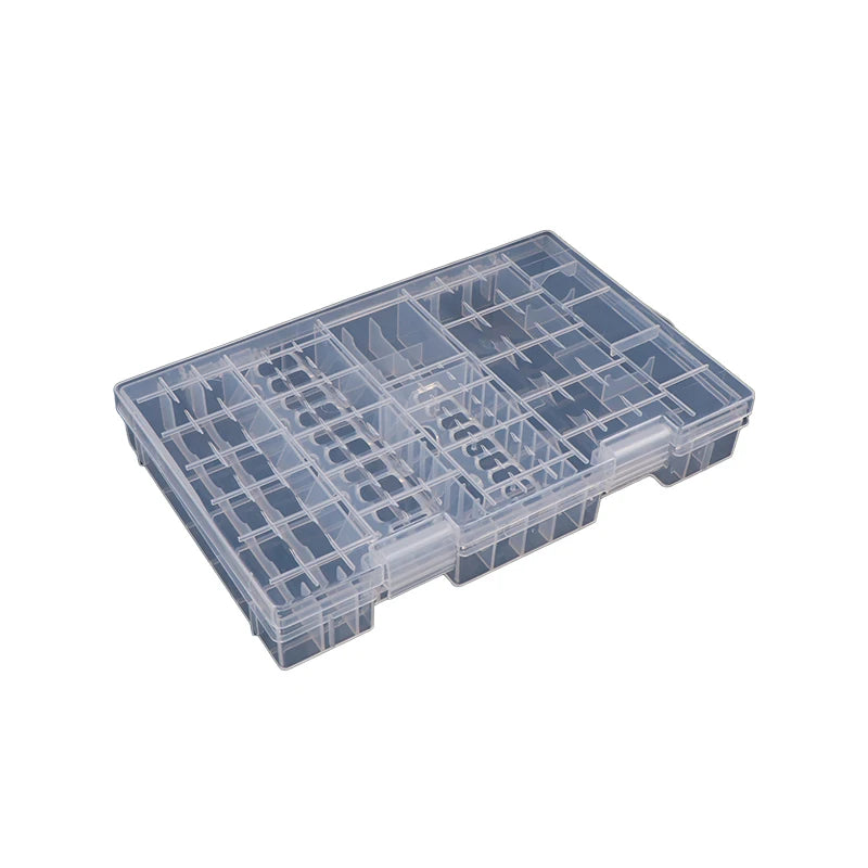 Hard Plastic Battery Storage Box – Clear Compartment Organizer Battery Storage Box Babs