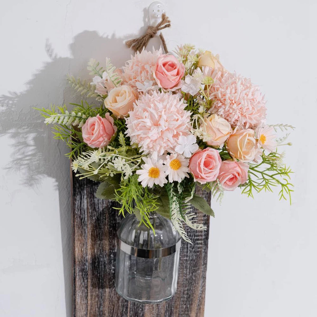 Artificial Silk Roses & Hydrangeas Bouquet – Wedding & Home Décor Artificial Flower Bouquet Babs
