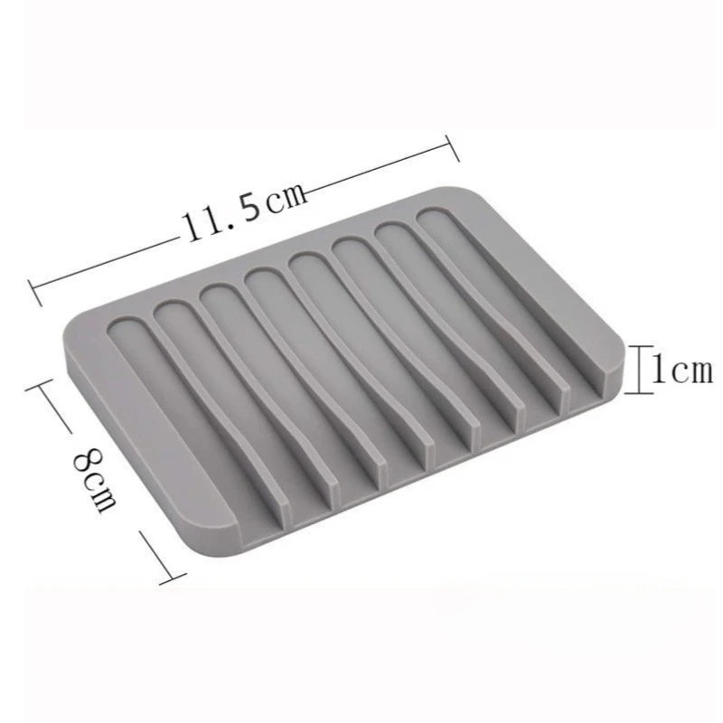 Silicone Non-Slip Soap Dish with Drainage | Bathroom Soap Tray Silicone Soap Dish Babs