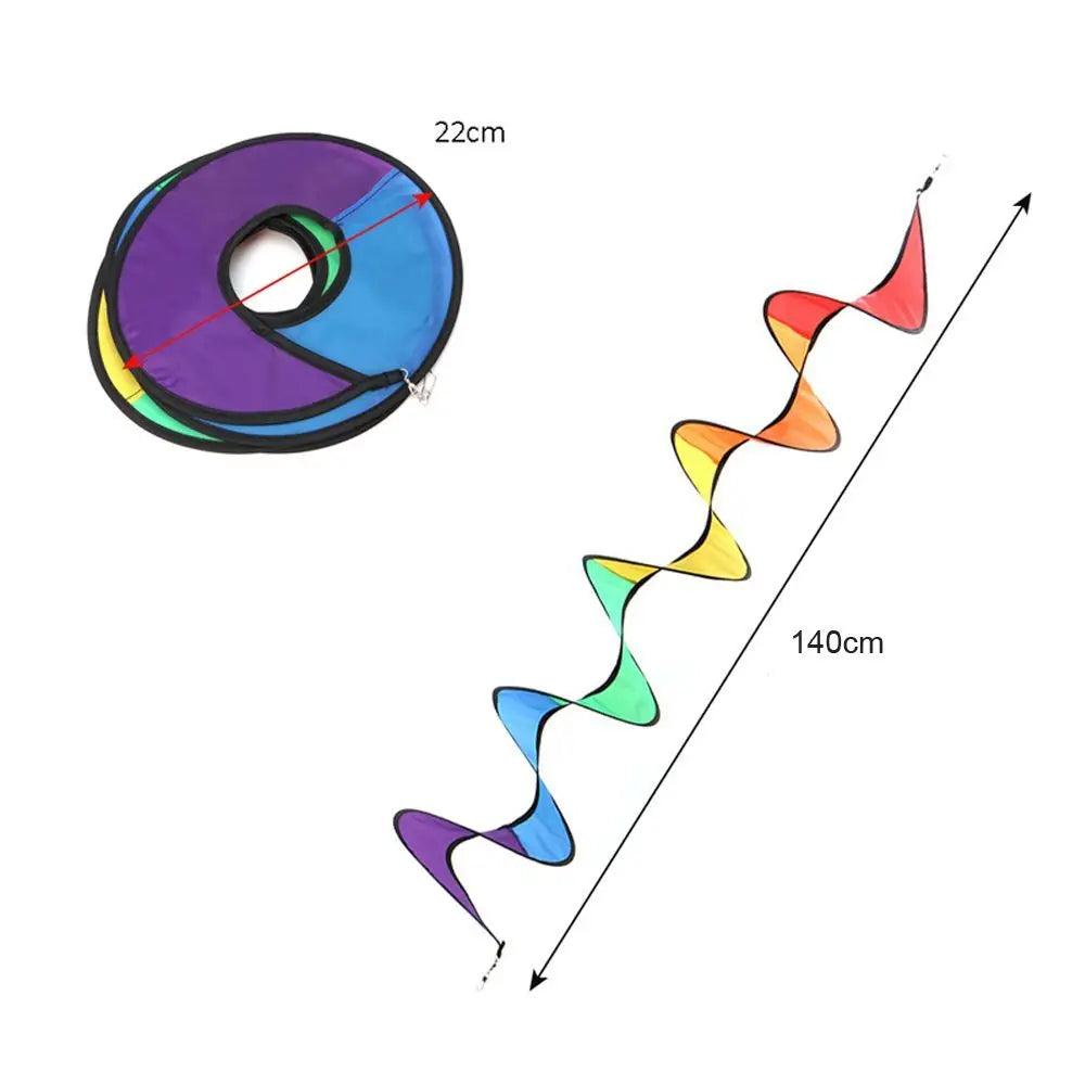 Rainbow Wind Spinner Foldable Spiral Pinwheel – Colorful Decor Wind Spinner Babs