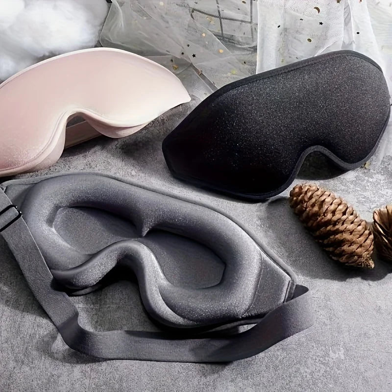 3D Contoured Sleep Eye Mask – Blackout Blindfold, Adjustable Strap Sleep Eye Mask Babs