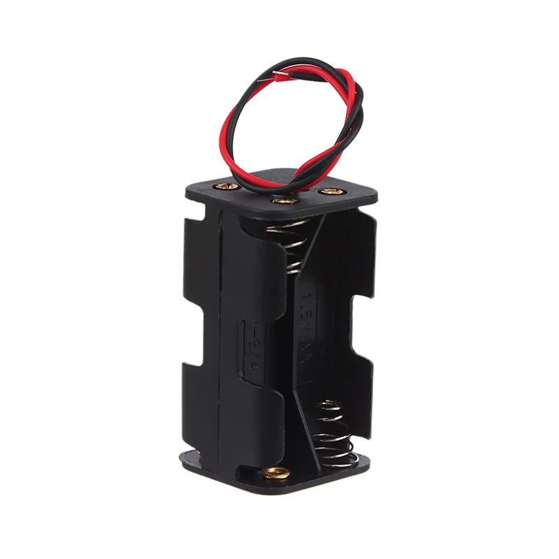 6V AA Battery Holder 4-Cell Plastic Case with Wire Lead Battery Holder Babs