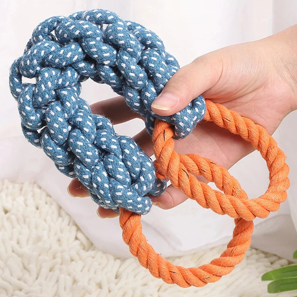 Double-Ring Dog Rope Toy – Durable Chew & Tug for Dogs Dog Rope Toy Babs 1pc