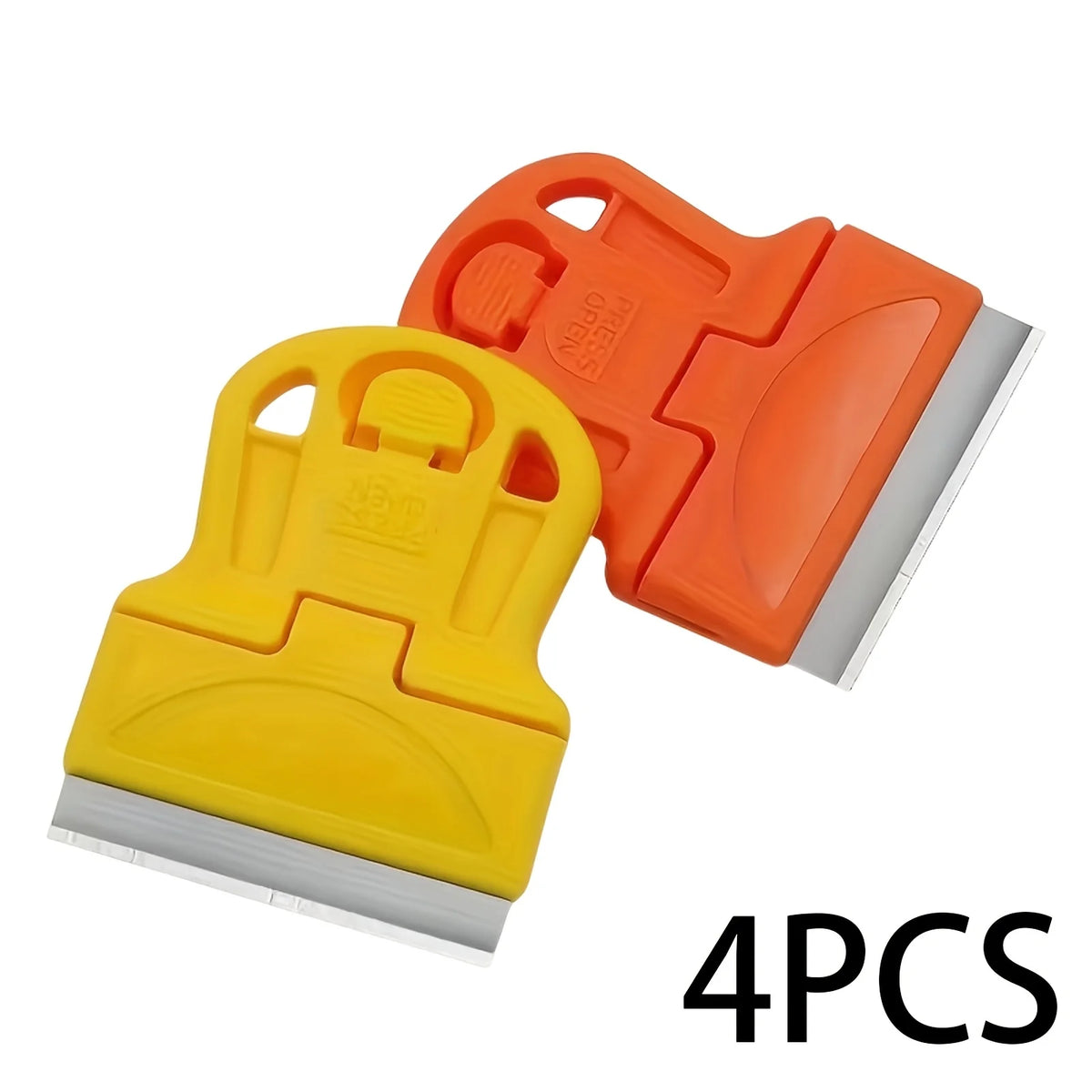 4-Piece Heavy-Duty Scraper Set – Sticker, Paint & Film Removal Scraper Tool Set Babs