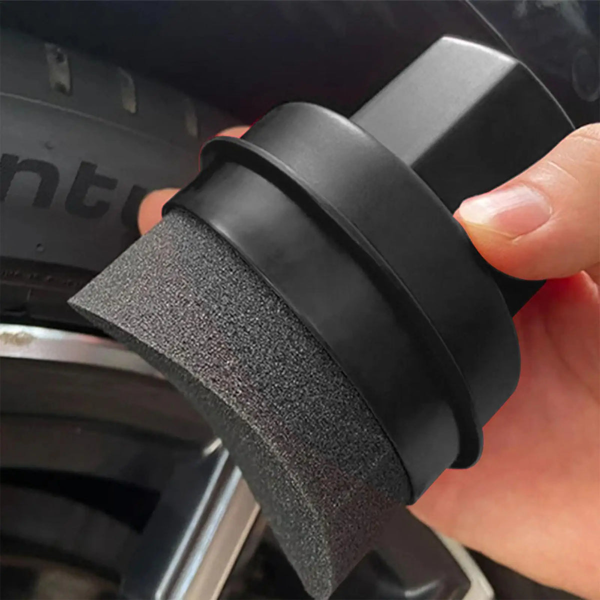 Tire Wax Applicator Sponge with Lid – Car Detailing Pad Tire Applicator Sponge Babs