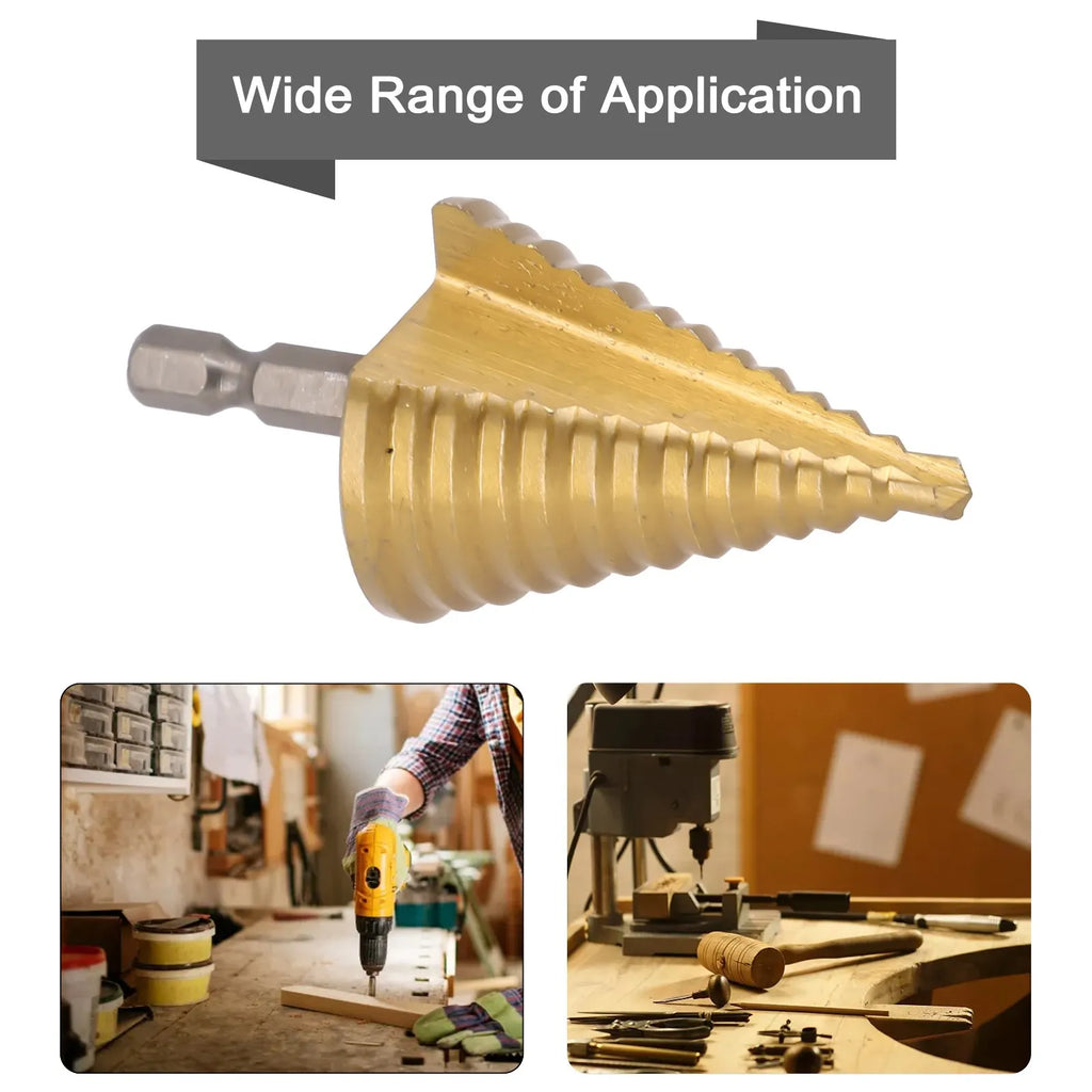 HSS Titanium Step Drill Bit 5-35mm | 13-Step Cone Bit Step Drill Bit Babs