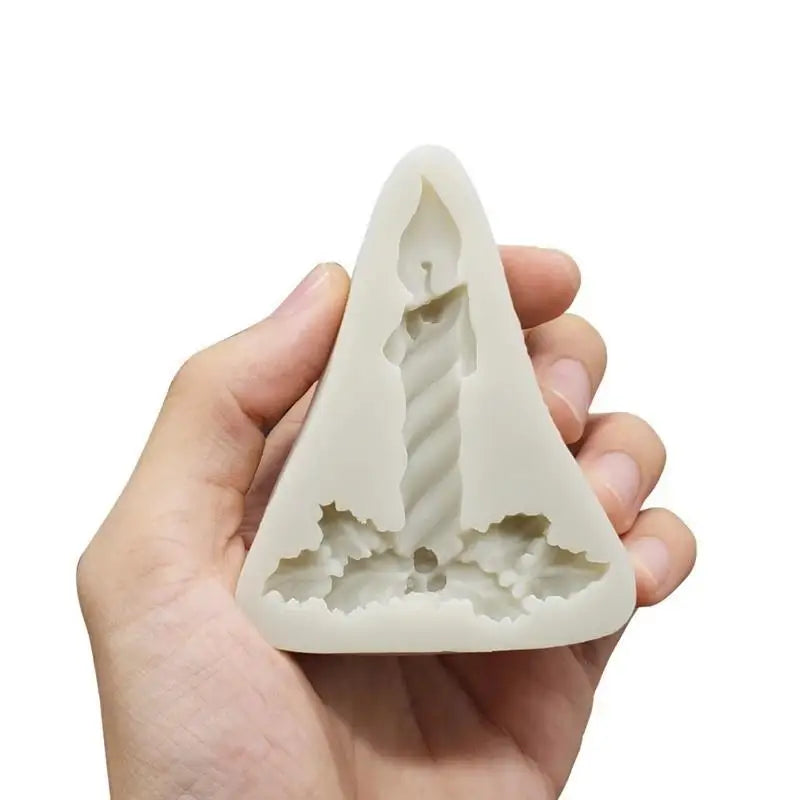 Christmas Candle Silicone Mold – Fondant & Cupcake Decorating Silicone Baking Mold Babs