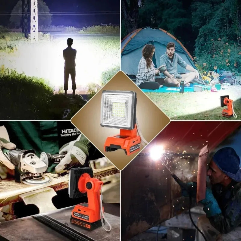 LED Work Light for Black+Decker 20V Battery – 1500LM Portable LED Work Light Babs