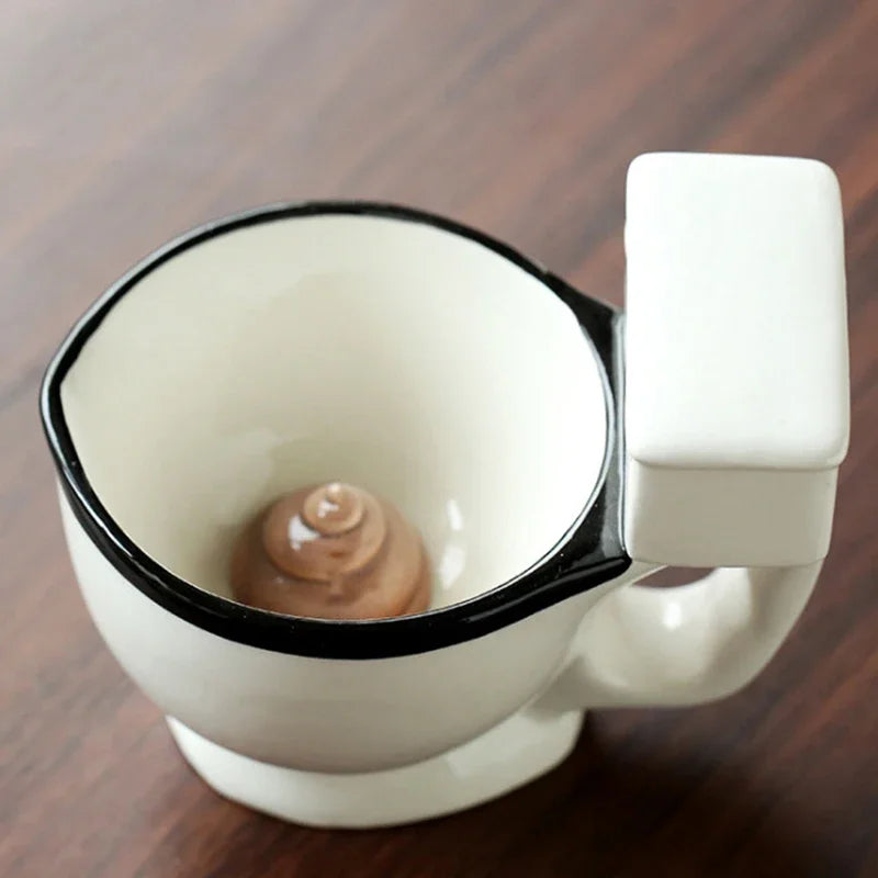 Toilet-Shaped Ceramic Mug | Novelty Coffee & Tea Cup Gift Novelty Ceramic Mug Babs 1 201-300ml