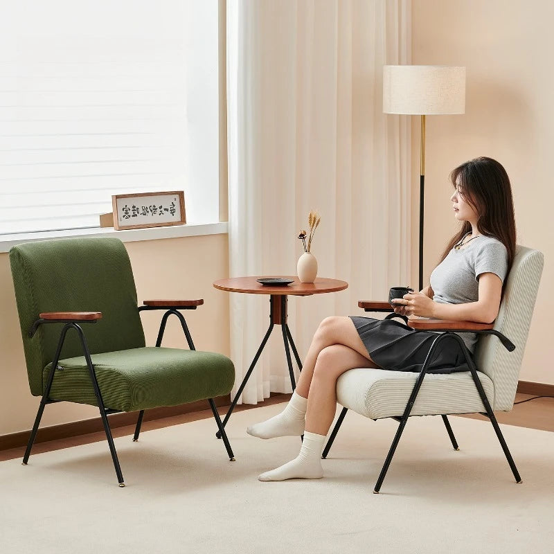 Retro Faux Leather Leisure Armchair | Single Sofa Chair Leisure Armchair Babs