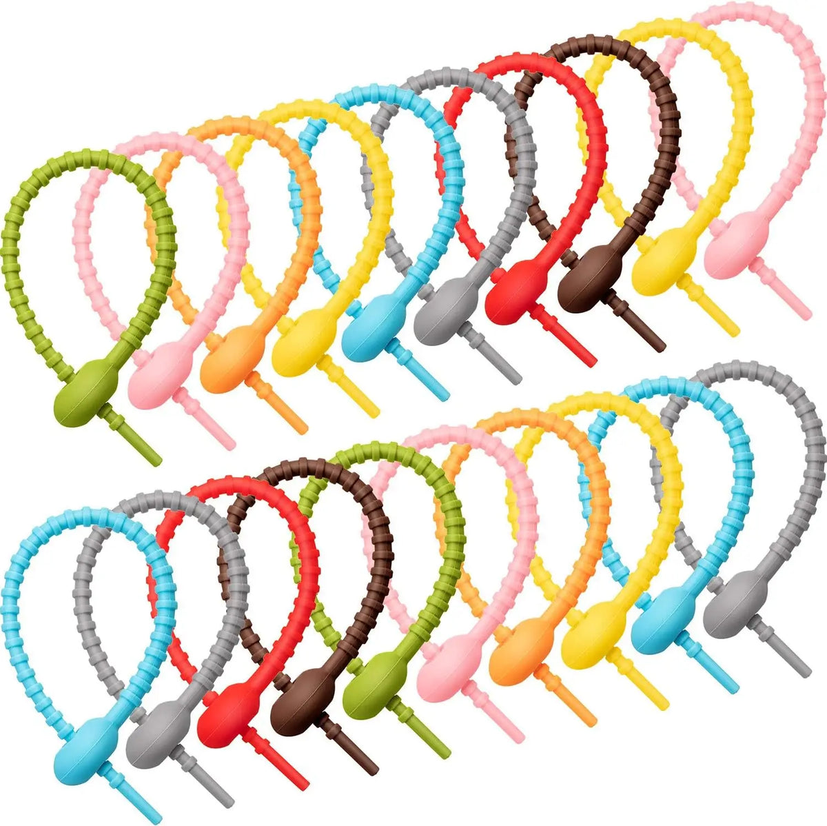 Silicone Cable Cord Organizer Ties | Twistable Wire Management Cable Cord Organizer Babs