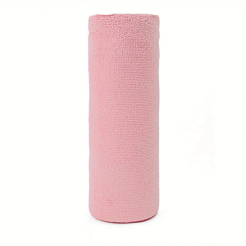 4-Meter Reusable Microfiber Kitchen Cleaning Cloth Roll Microfiber Cloth Roll Babs Pink