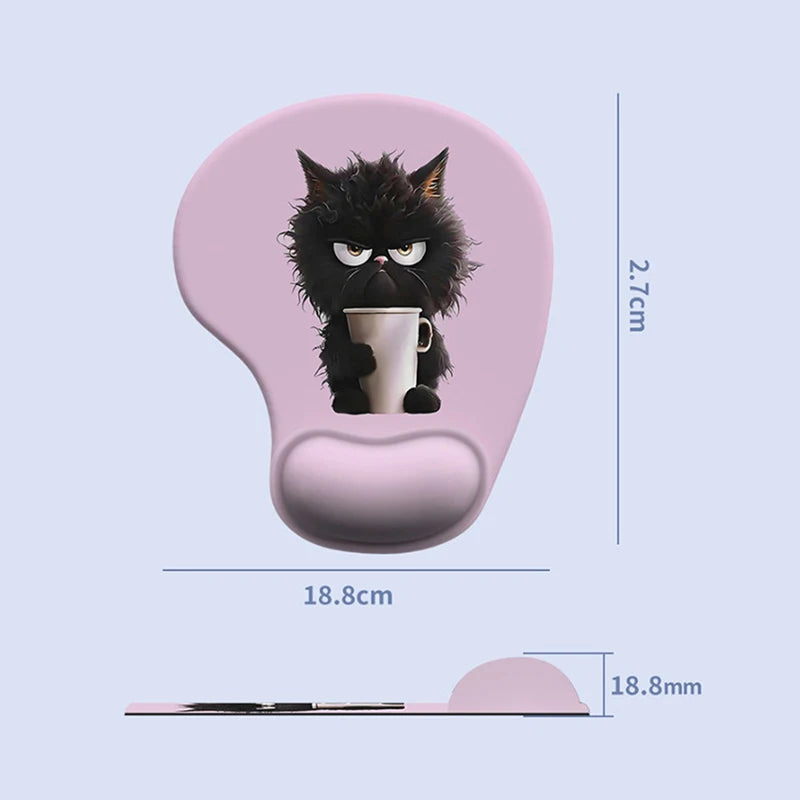 Cartoon Animal Silicone Mouse Pad & Wrist Rest Desk Mat Silicone Mouse Pad Babs