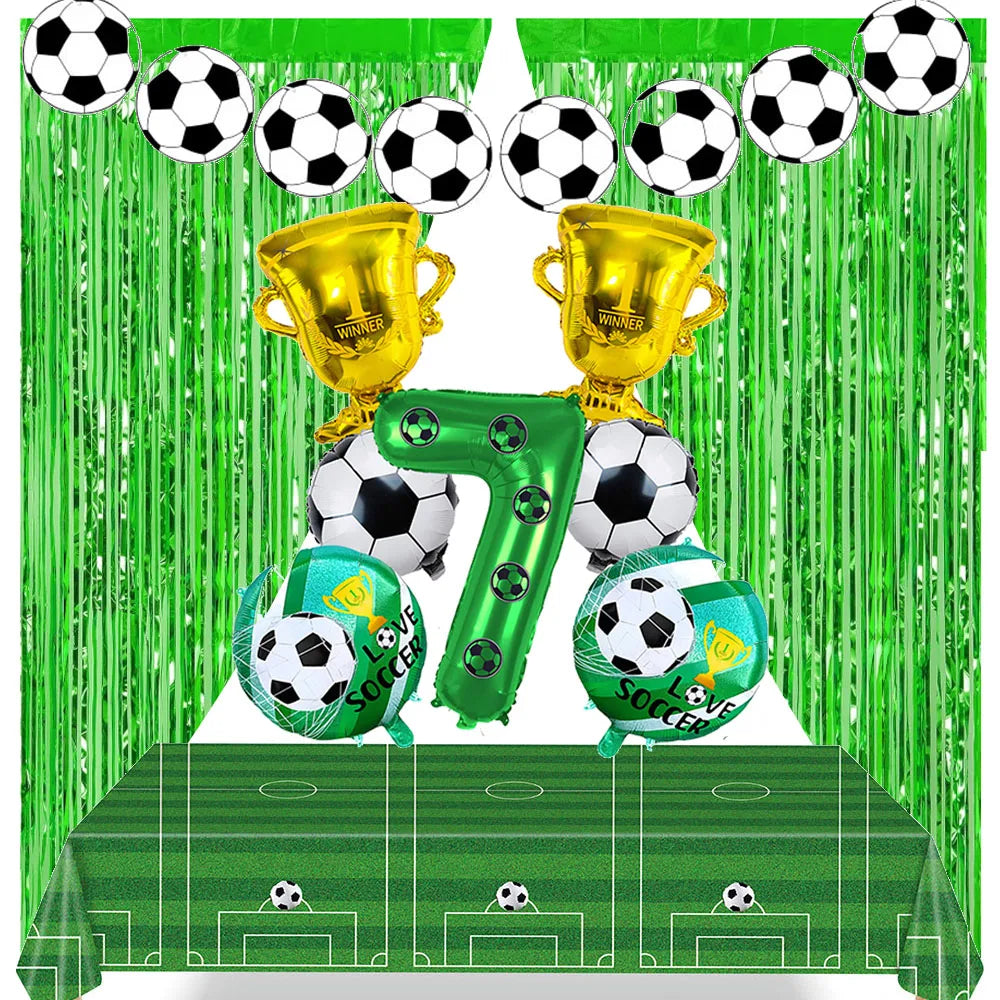 Soccer Theme 7th Birthday Party Decorations Set – Balloons & More Party Decoration Set Babs