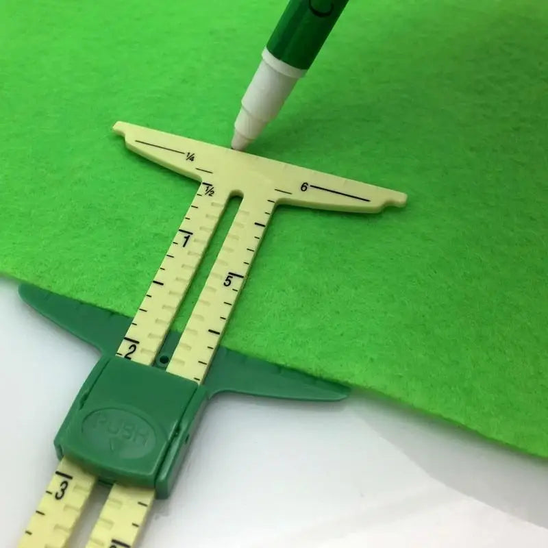 5-in-1 Sliding Gauge Sewing Ruler – Patchwork & Tailor Tool Sewing Measuring Tool Babs 1pc