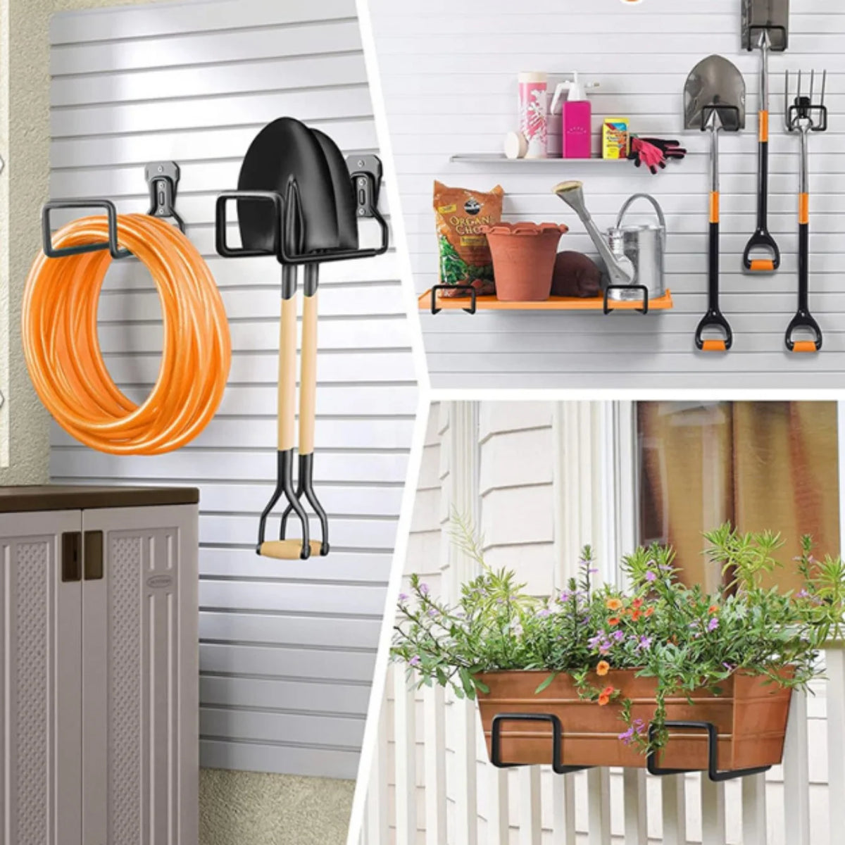 Wall Mount Garden Hose Holder – Metal Bracket Storage Rack Hose Storage Bracket Babs