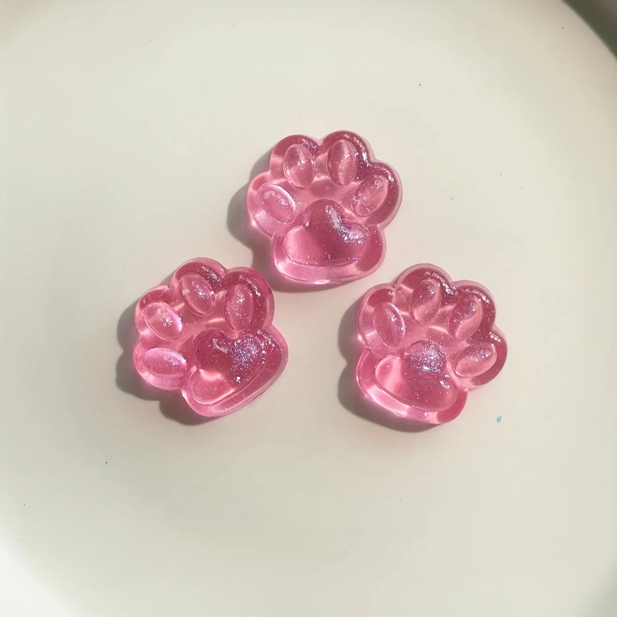 Resin Cat Paw Miniature Figurines – Fairy Garden & Dollhouse Miniature Figurines Babs 3pcs-Pink