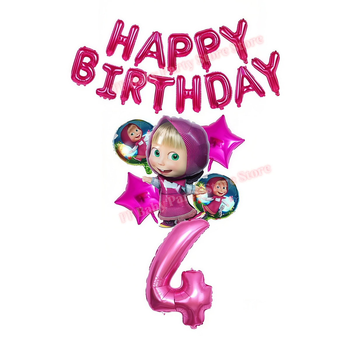 Bear Theme Kids Birthday Party Kit – Plates, Cups & Balloons