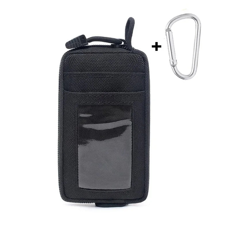 Tactical Waterproof Wallet Card Key Holder Waist Bag Tactical Waist Wallet Babs black