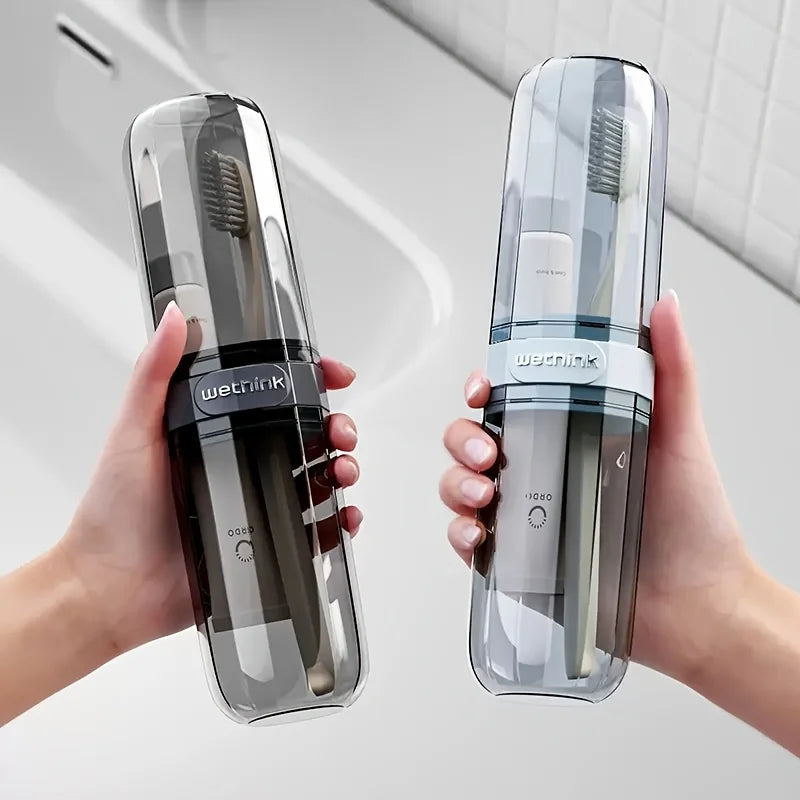 Travel Toothbrush & Mouthwash Cup – Portable Vertical Rinse Cup Travel Toothbrush Cup Babs