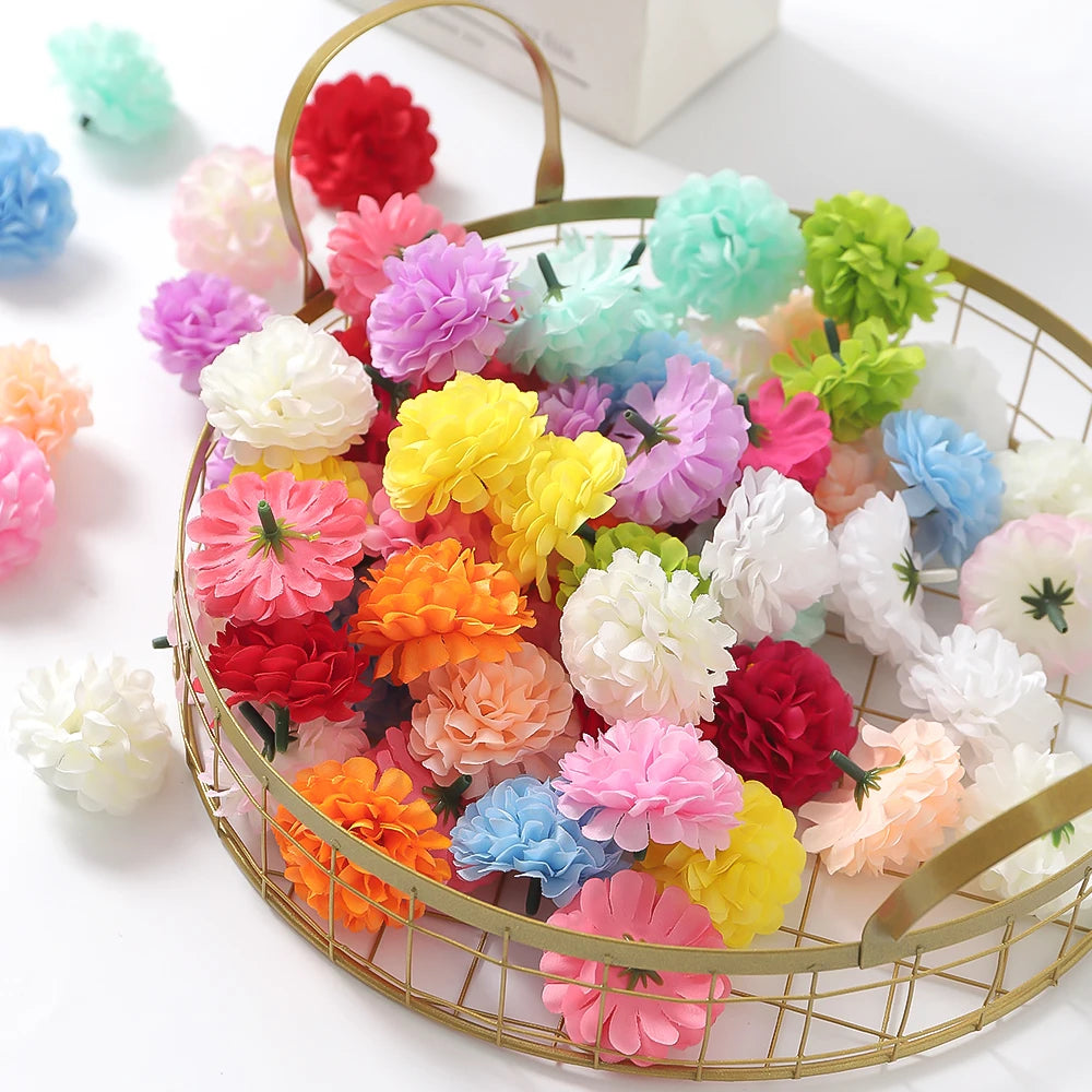 Silk Hydrangea Fake Flower Heads 10/20Pcs – Wedding & Home Decor Artificial Flower Heads Babs