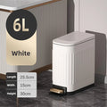 Stainless Steel Foot Pedal Trash Can with Lid – 10L Modern Foot Pedal Trash Can Babs 6L White