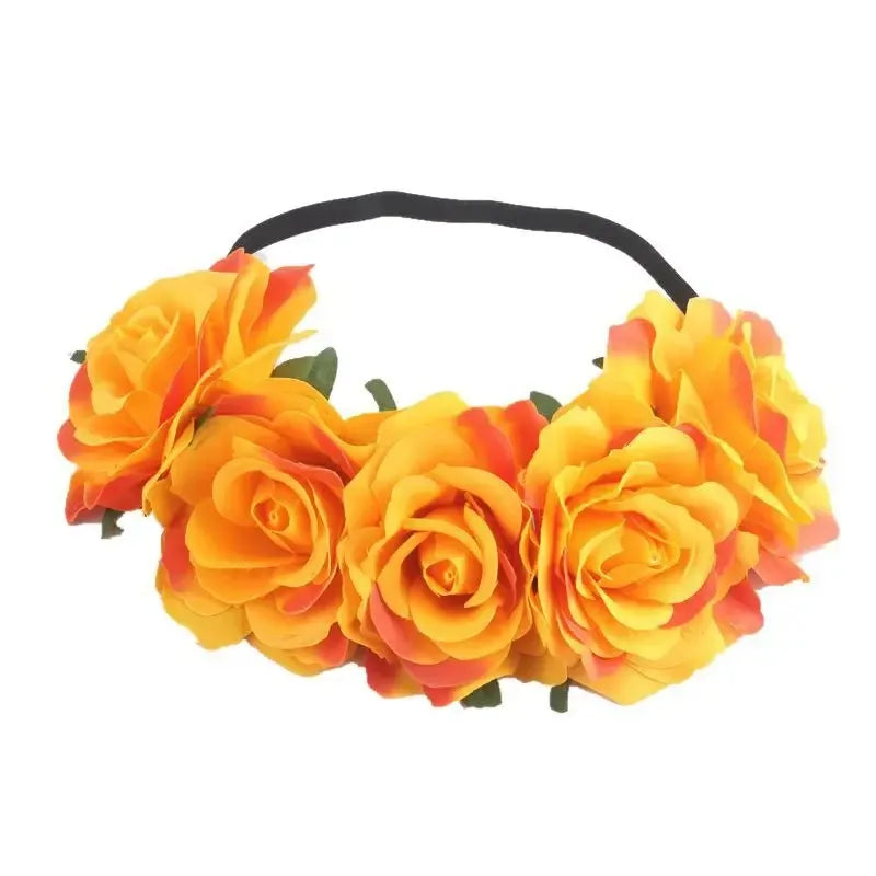 10pcs Rose Flower Headband Wreath Set – Bridal Wedding Hairband Floral Headband Set Babs