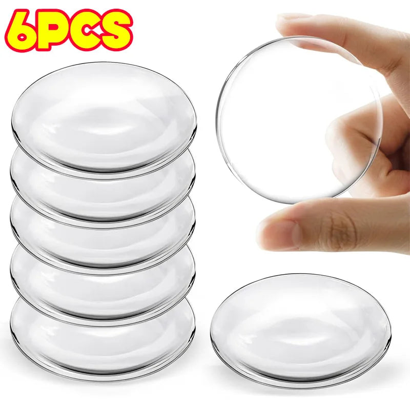 Silicone Door Stopper Bumper – Self-Adhesive Wall Protector Pad Door Stopper Bumper Babs Round-6pcs 40MMX8MM