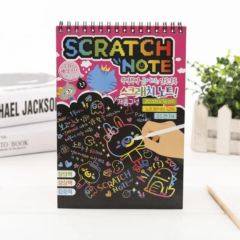 Kids Magic Scratch Art Book – Rainbow Colorful Scratch Paper Set Kids Scratch Art Set Babs Medium