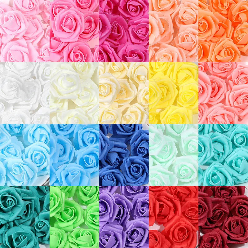 Foam Rose Artificial Flower Heads DIY Teddy Bear Roses 10/20/30pc Artificial Flower Heads Babs