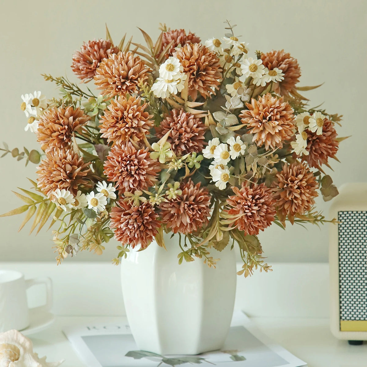 Silk Chrysanthemum Artificial Flowers for Wedding & Home Décor Artificial Silk Flowers Babs