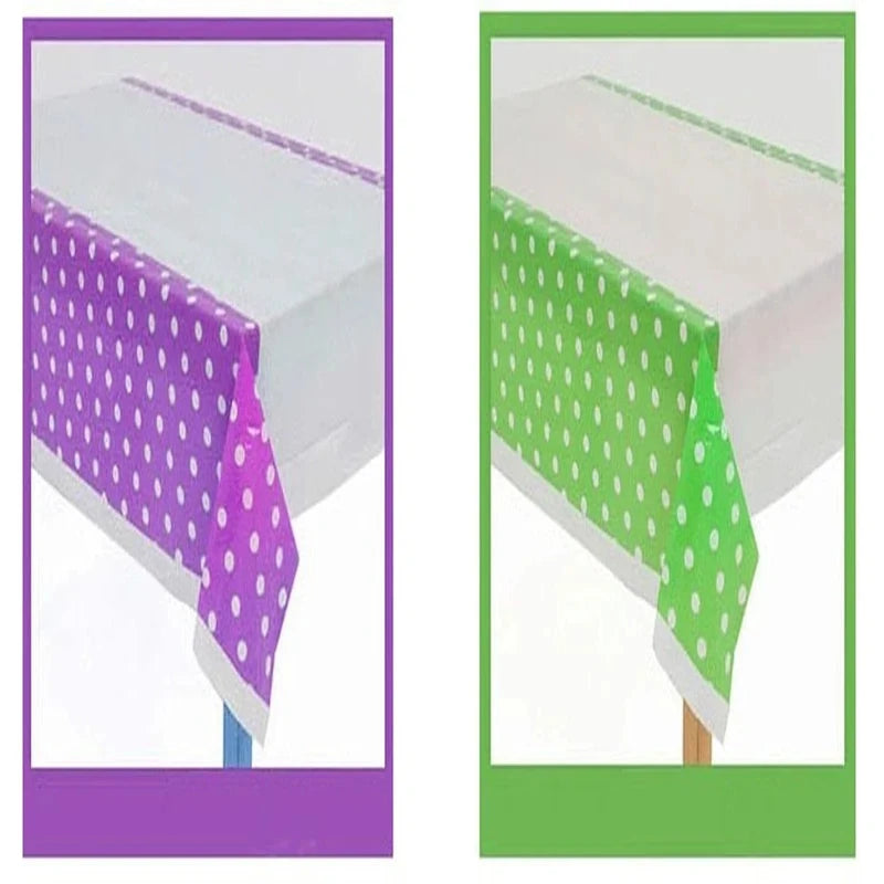 20pcs Festive Dot Disposable Tablecloths 180x108cm Party Covers Disposable Tablecloth Babs