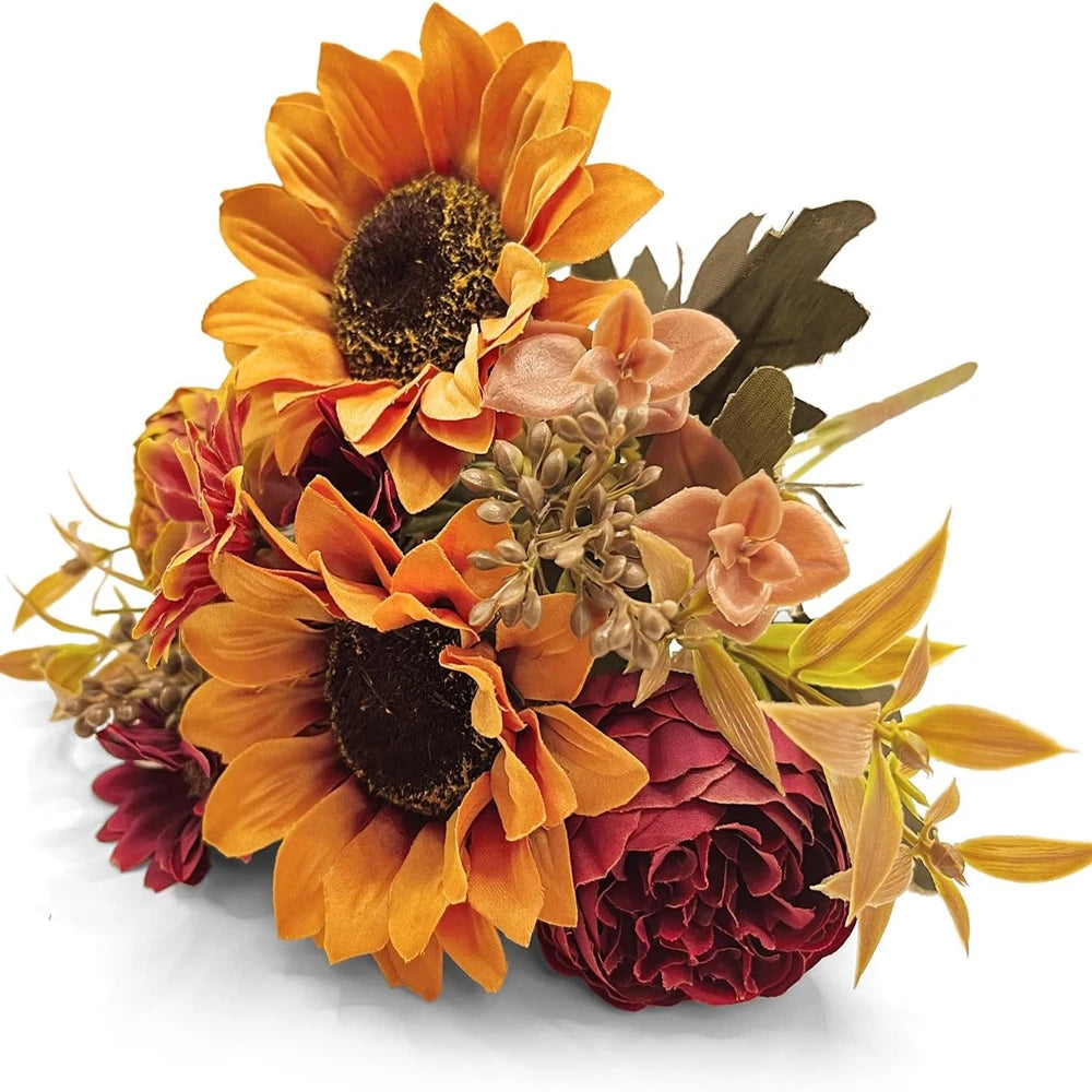 Silk Artificial Sunflower Bouquet – Wedding & Home Decor Artificial Flower Bouquet Babs