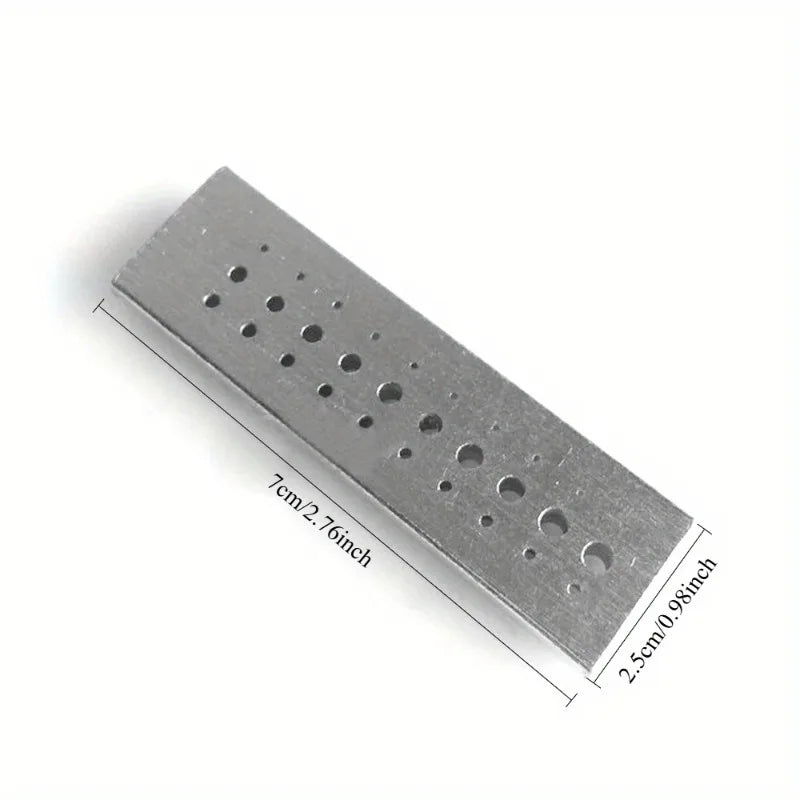 30-Hole Stainless Steel Punch Block Riveting Stake Jeweler Tool Jewelry Repair Tool Babs big