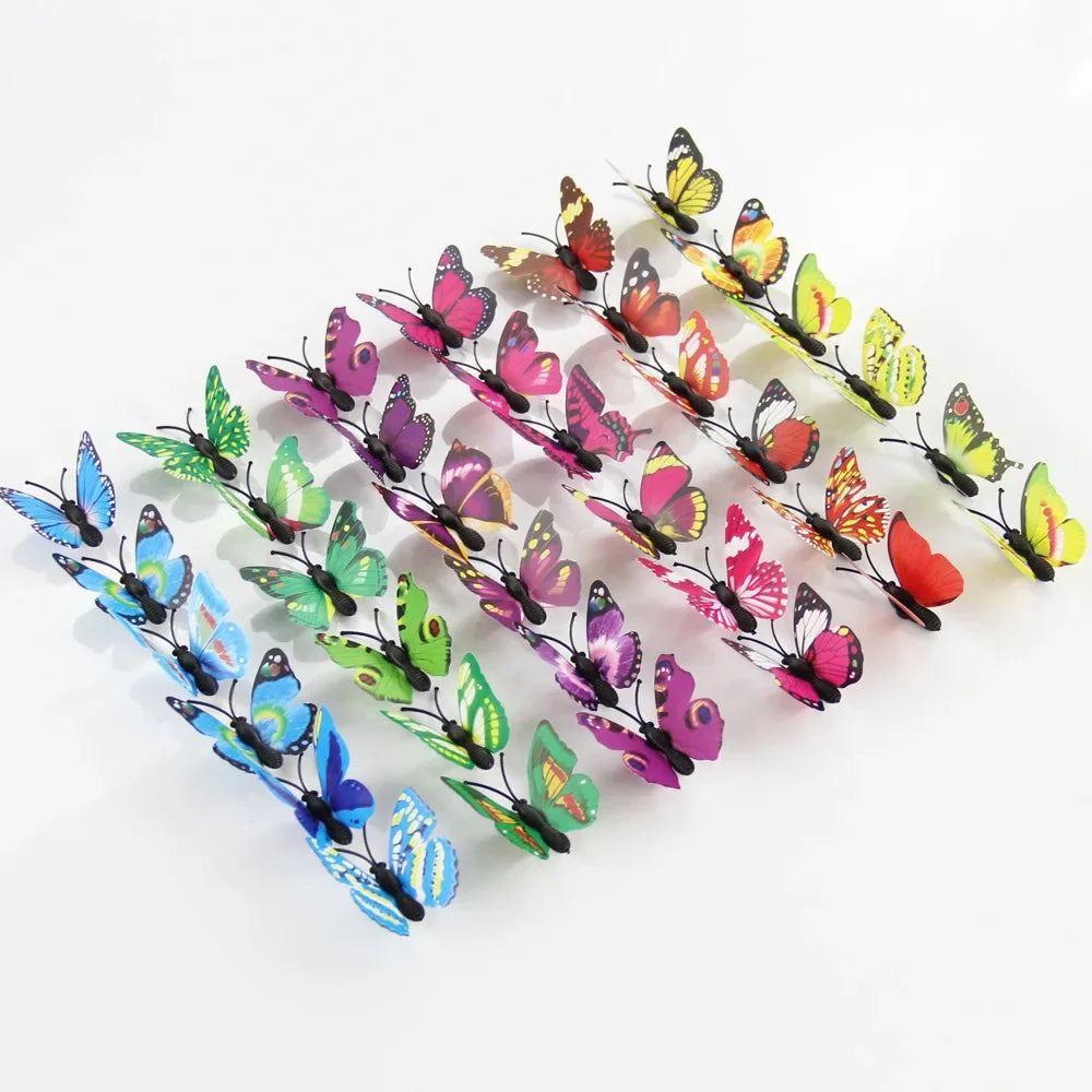 50PCS 3D Butterfly Wall Decals DIY Home Decor Stickers 4.5cm Wall Decal Stickers Babs