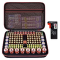 Battery Organizer Case with Tester – 162+ AA AAA 9V 18650 Slots Battery Storage Organizer Babs black