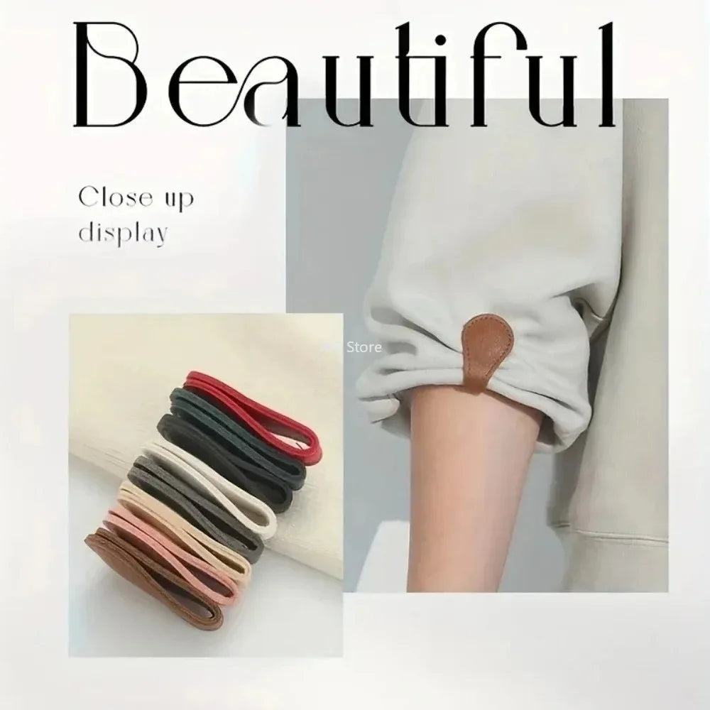 2pcs Elastic Sleeve Holders – PU Leather Non-Slip Cuff Bands Sleeve Holder Bands Babs