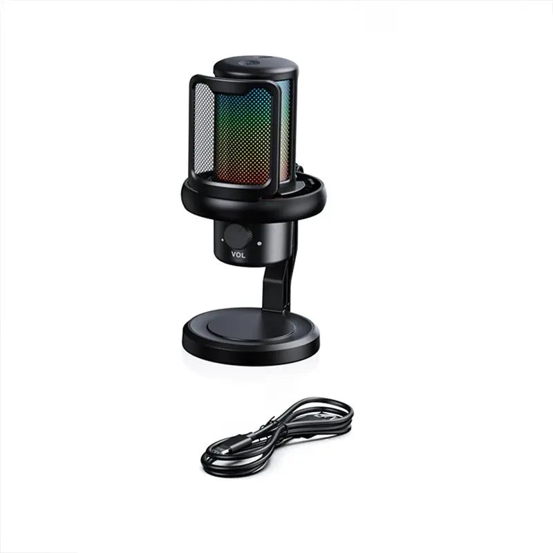 RGB Gaming USB Microphone – Noise Cancellation & Touch Mute USB Gaming Microphone Babs