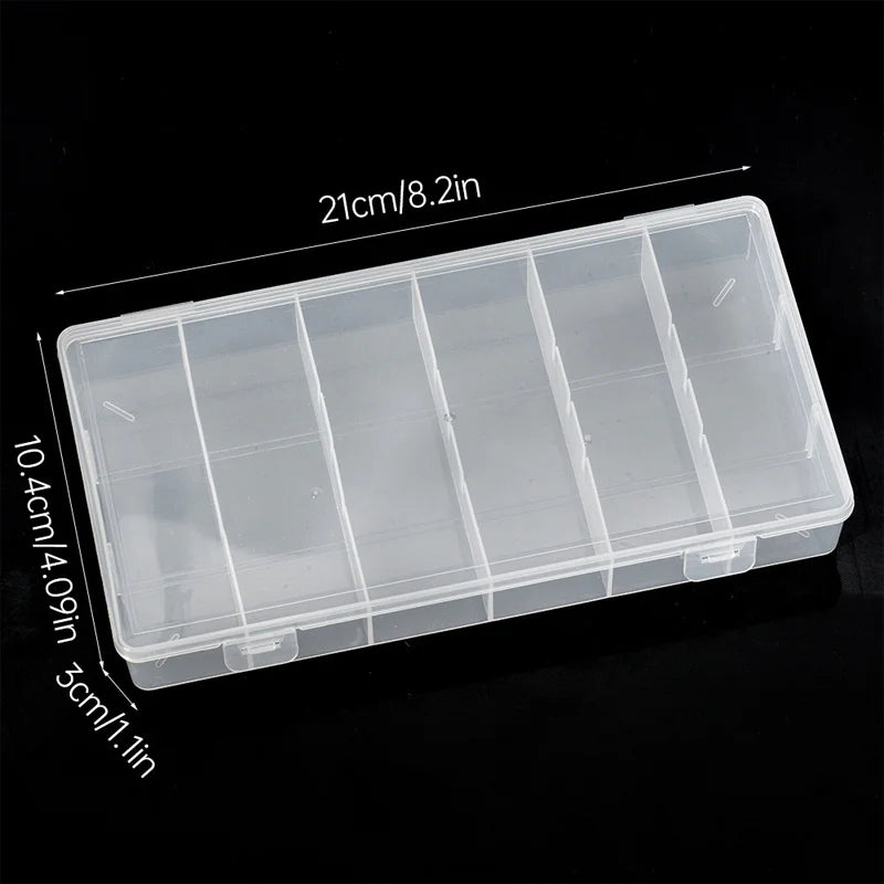 6-Compartment Transparent Jewelry & Cosmetics Organizer Jewelry Organizer Box Babs