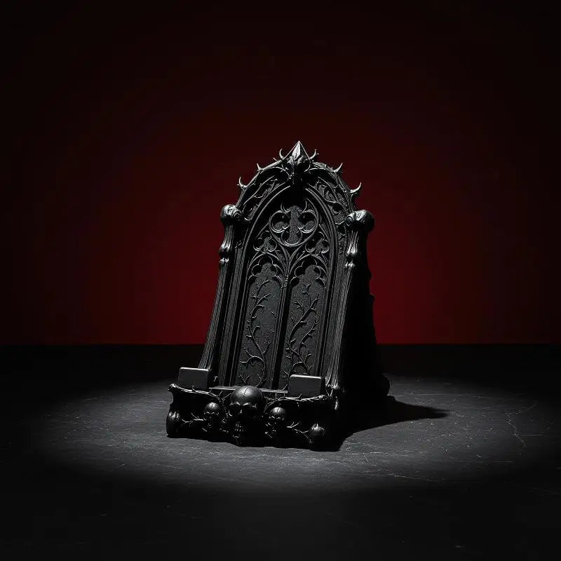 Gothic Skull Phone Stand – Dark Desktop Phone Holder Decorative Phone Stand Babs