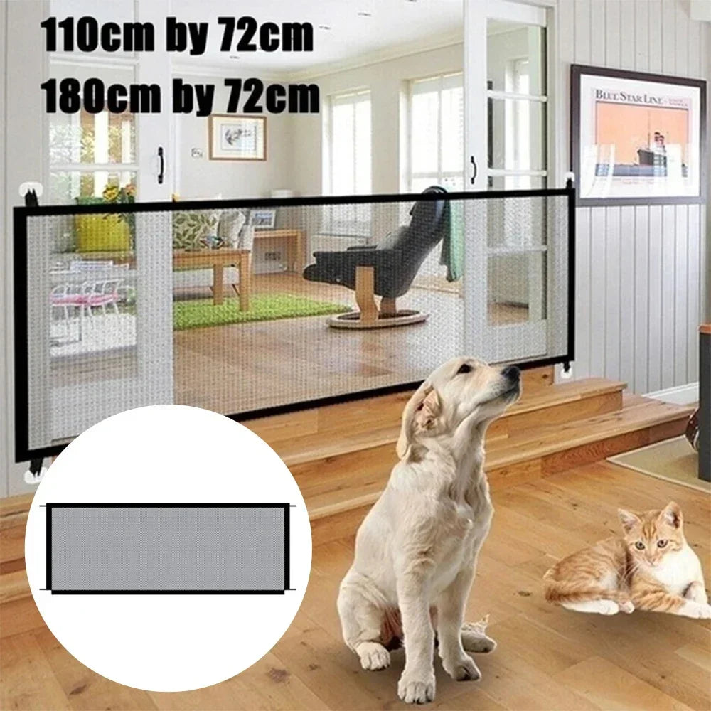 Portable Dog Safety Gate – Nylon Mesh, No Drilling Required Pet Safety Gate Babs