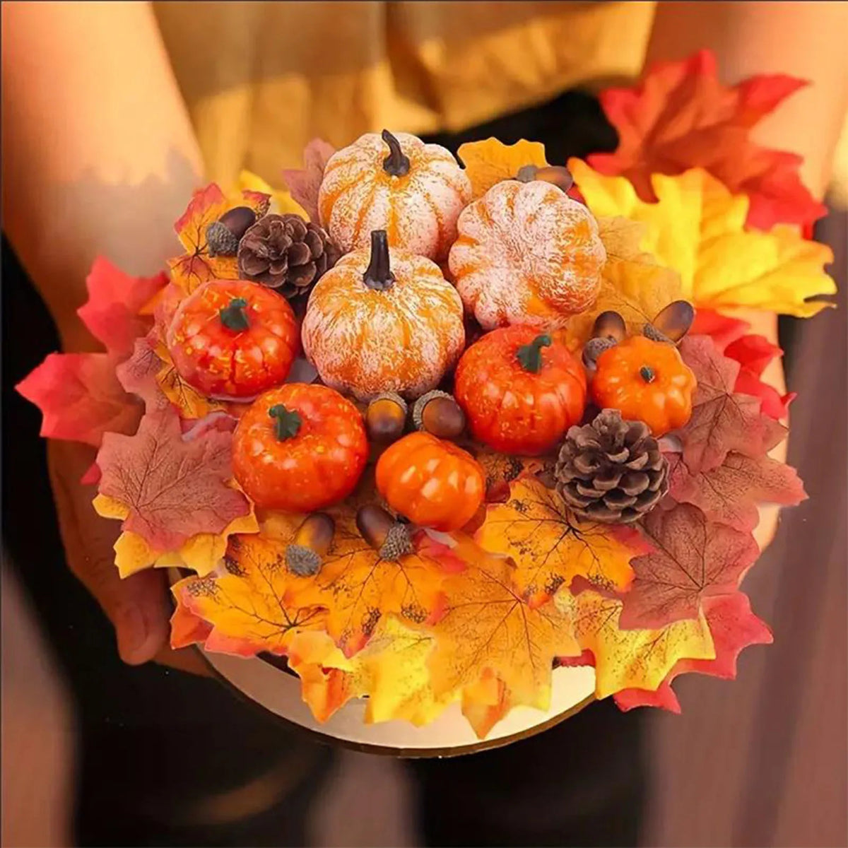 166-Piece Artificial Pumpkin & Gourd Thanksgiving Décor Set Seasonal Décor Set Babs 166pcs One Size